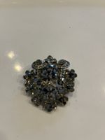 Brosche Strass Antrazit