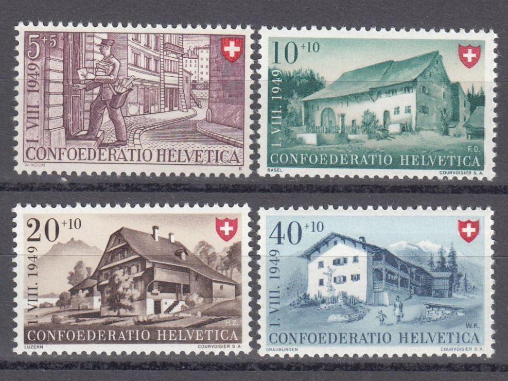 Tutti i francobolli: SBK B42 - B45 postfrisch – Usato da Bürglen TG venduto da StampGraf