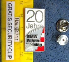BMW 20JAHRE FAHRER-TRAINING AUTO PIN MIT SECURITY-CLIP
