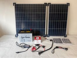Optimate 12V Solaranlage inkl. Zubehör und Speicherbatterie