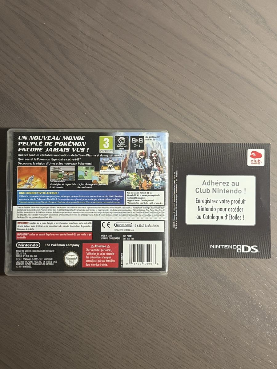 Pokémon Giochi: Pokémon Noire FR – Usato da Thônex venduto da retrolovech 2