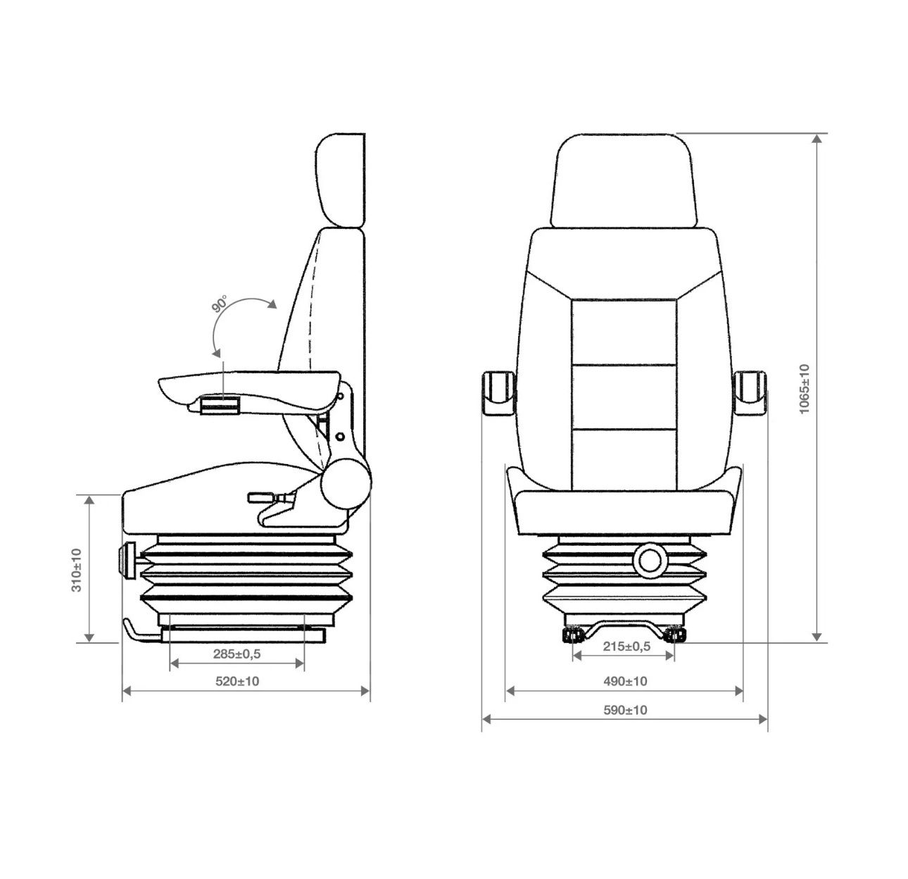 Trattori: + Universal Traktorsitz Traktor Sitz mit Kopfstütze Gurt – Nuovo e nell'imballaggio originale da Amriswil venduto da JaJa-Express 5