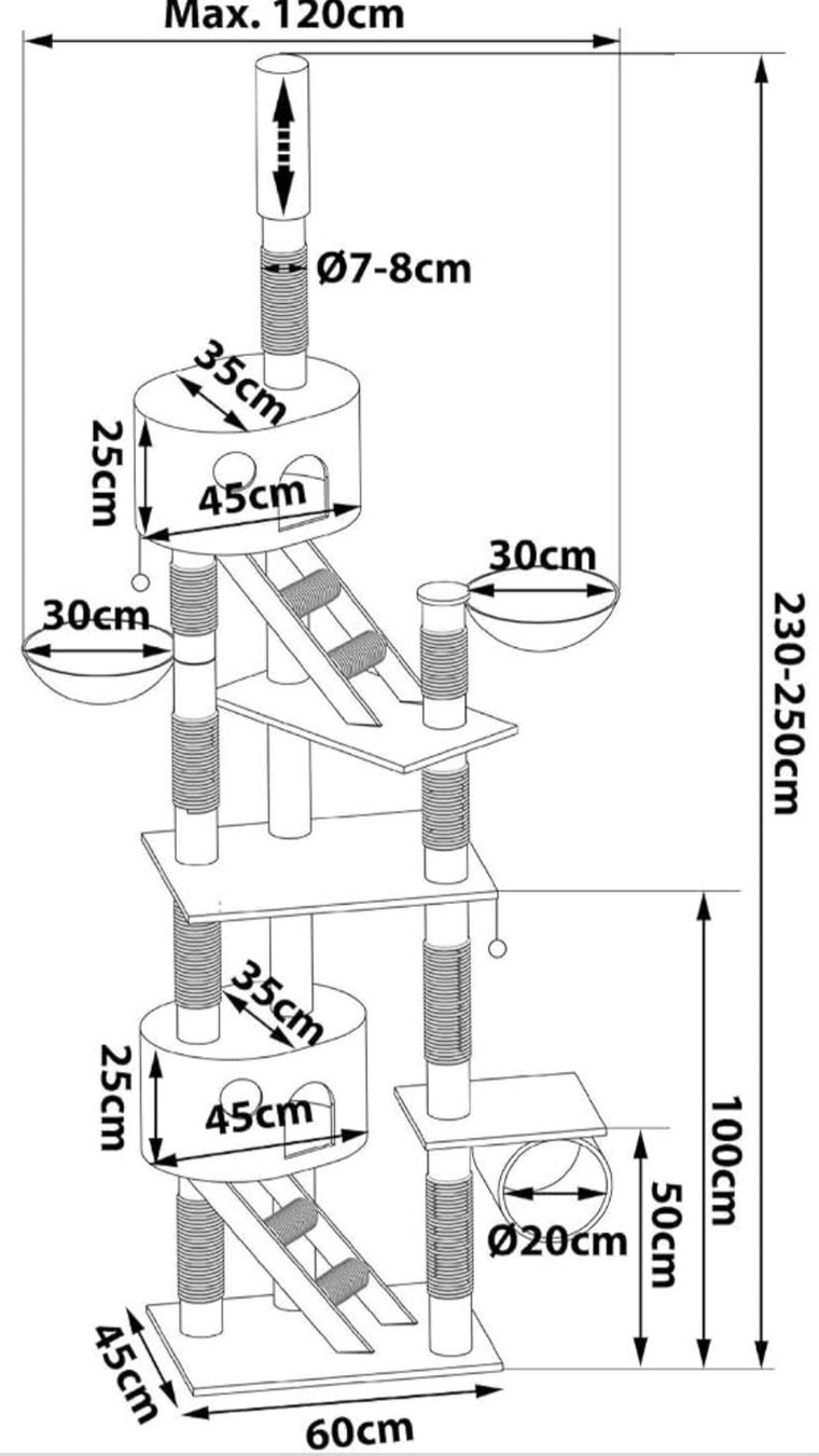 Tiragraffi: Katzenbaum 230-250cm – Usato da Rothrist venduto da Monadal 1