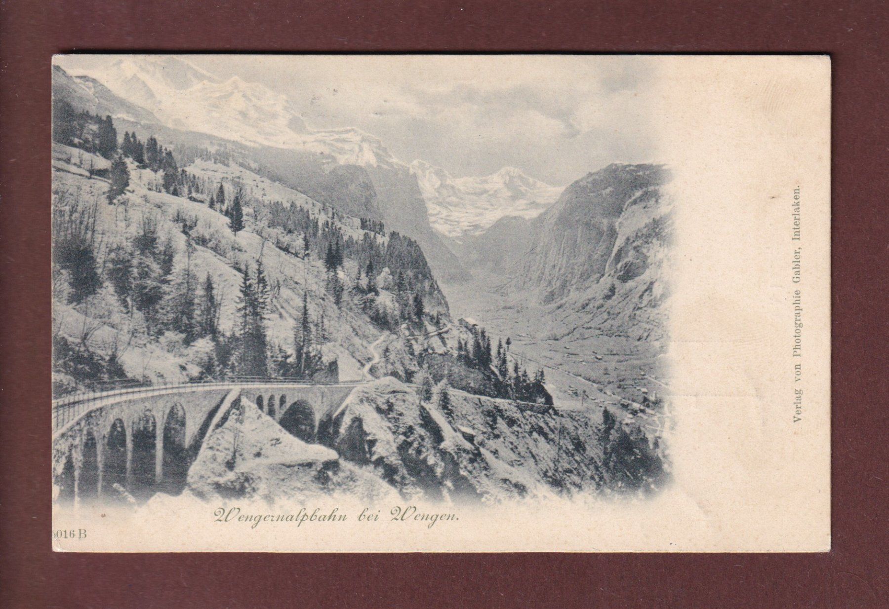 Ansichtskarten: WENGERNALPBAHN bei Wengen - 1901 – Gebraucht aus Pully von nicecards