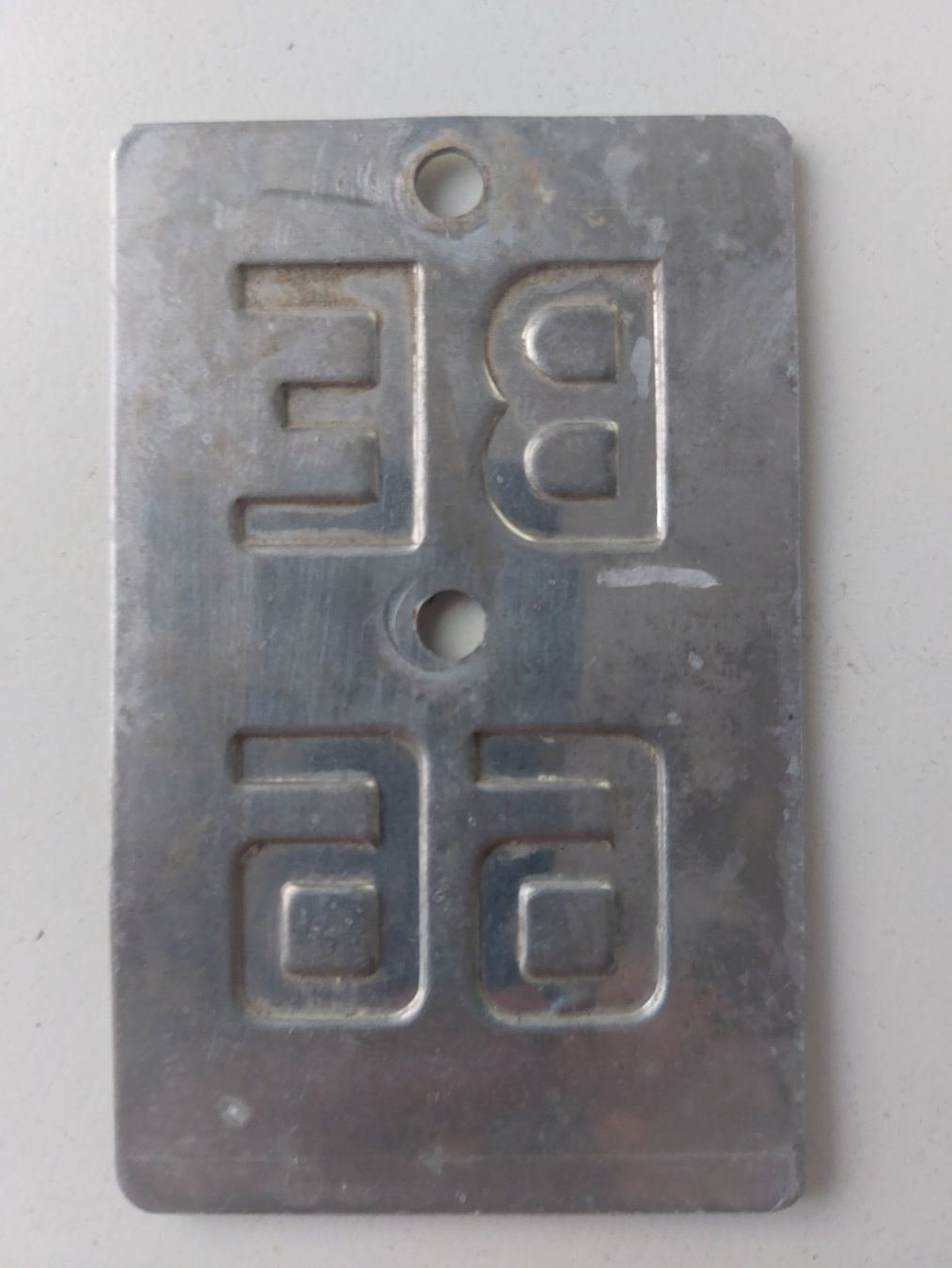 Sachs Insegne: Velonummer BE 66 weiss Mofanummer plaque Mofa – Usato da Schenkon venduto da Uhu007 1