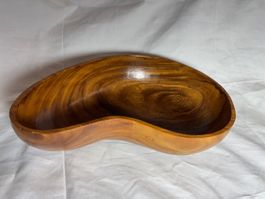 Grosse Teak Obstschale 50er Jahre vintage Früchteschale