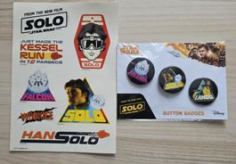 Star Wars Solo Buttons und Sticker - Neu & Original!