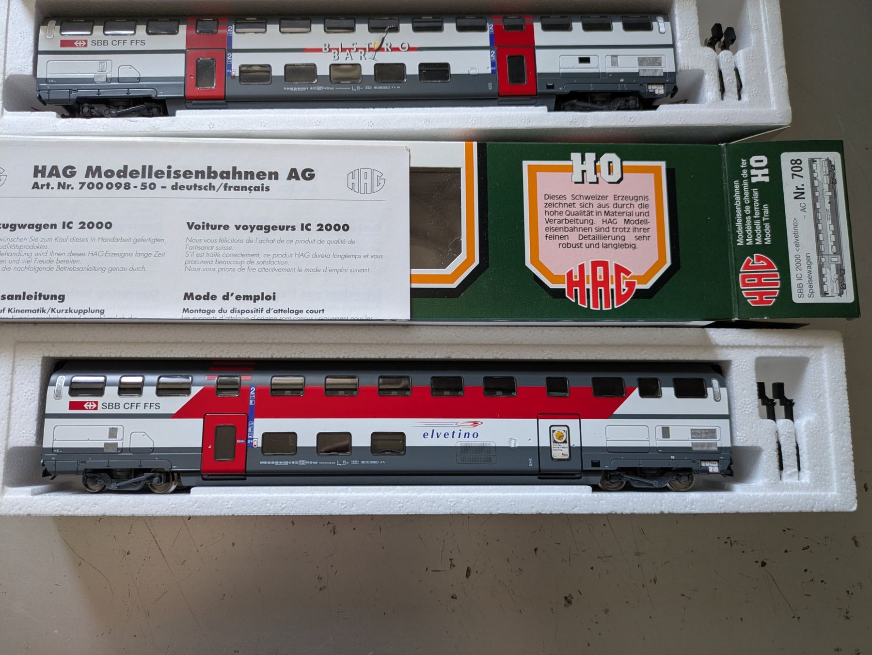 Hag Trains électriques: 5 x HAG SBB IC 2000 Personenwagen – Neuf (Voir description) à Lohn SH par Gitane0 3