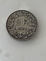 2 Franken 1908  sehr Rar