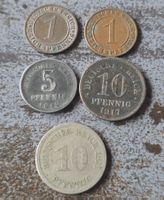 Deutsche Reich Pfennig Münzen Konvolut 5 Stück 1917 1927