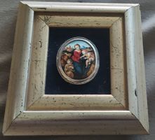 Miniatur-Porzellan -Gemälde Handgemalt Vintage 