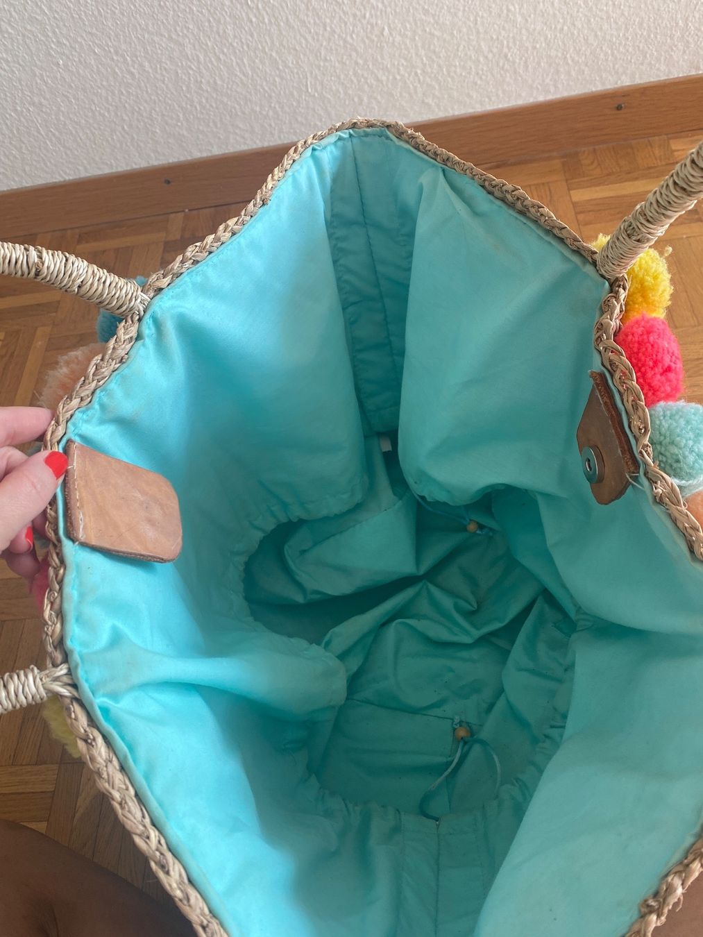 Borse da donna: Strandtasche mit PomPoms – Usato da Neuenhof venduto da UrbanBags 1