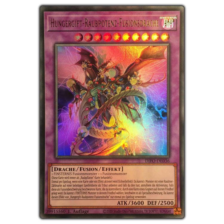 YuGiOh! DIFODE036 Hungergift RaubpotenzFusionsdrache Ult Comprare