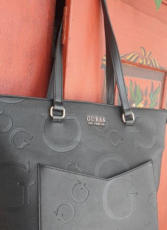 Borsa Guess Los Angeles nera monogramma condizioni ottimali