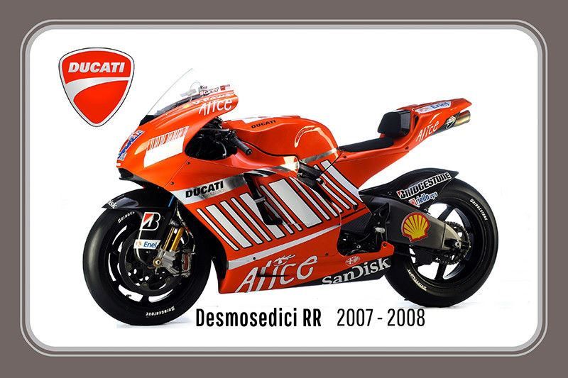 Ducati Insegne: Blechshcild-DUCATI-DESMOSEDICI RR 2007-8 – Nuovo e nell'imballaggio originale da Rupperswil venduto da big-one-sale