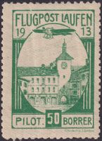 1913, Flugpost-Vorläufer LAUFEN postfrisch **, Kat: 1100.-+