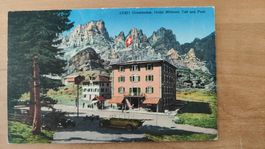 Urnerboden Hotel Wilhelm Tell um 1910 mit Postauto