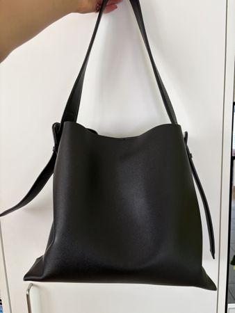 Schwarze grosse Schultertasche / Shopper