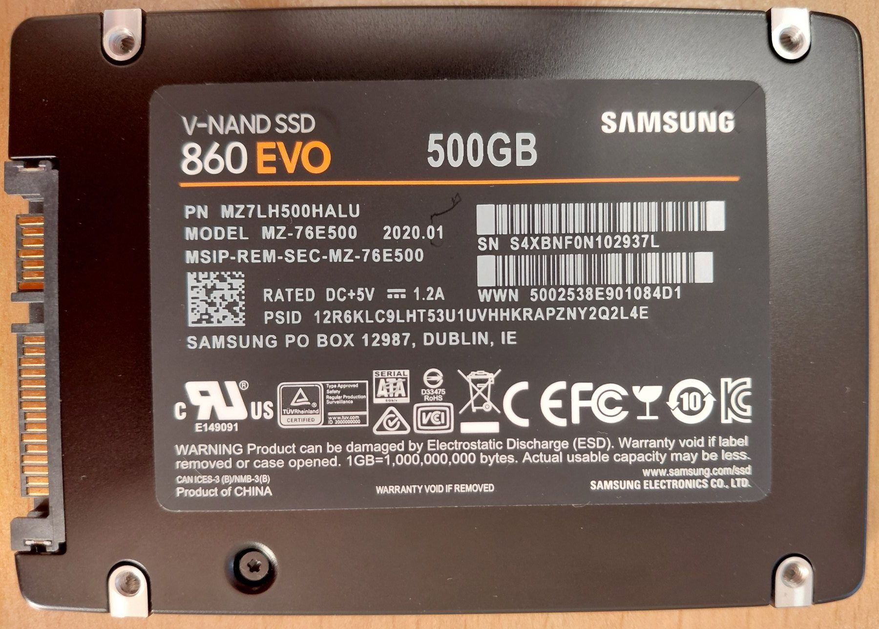 Samsung Dischi rigidi: SSD Samsung 500 GB – Usato da Willisau venduto da aronet