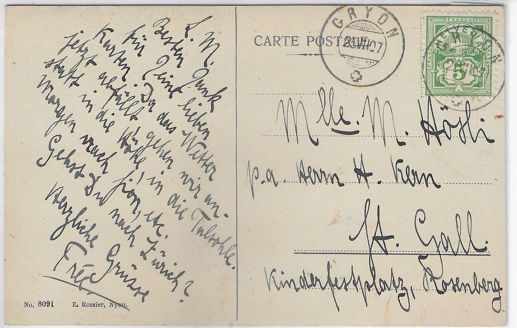 Cartoline postali: Gryon et le Muveran - Litho – Usato da Ettingen venduto da Kartenplanet 1