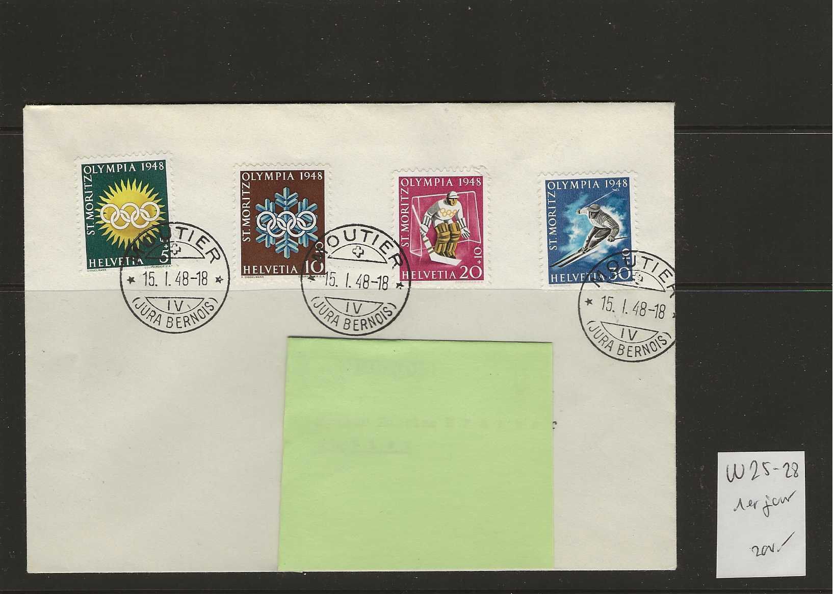 Buste & buste per spedizione: Lettre avec W25-W28 1er jour – Usato da Sorvilier venduto da carose01