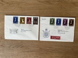 Liechtenstein - 1956 2 wunderschöne Briefe mit Sonderstempel