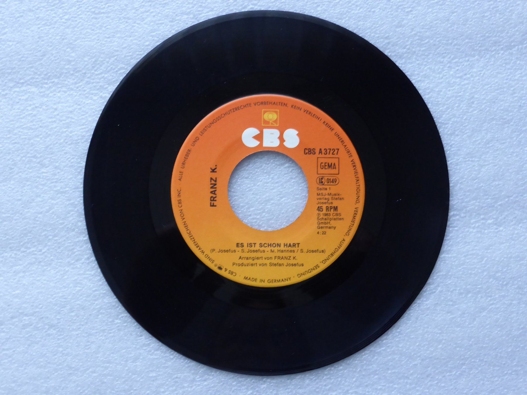 Dischi in vinile: Vinyl Single   FRANZ K. – Usato da Küssnacht am Rigi venduto da Mondkinder 1