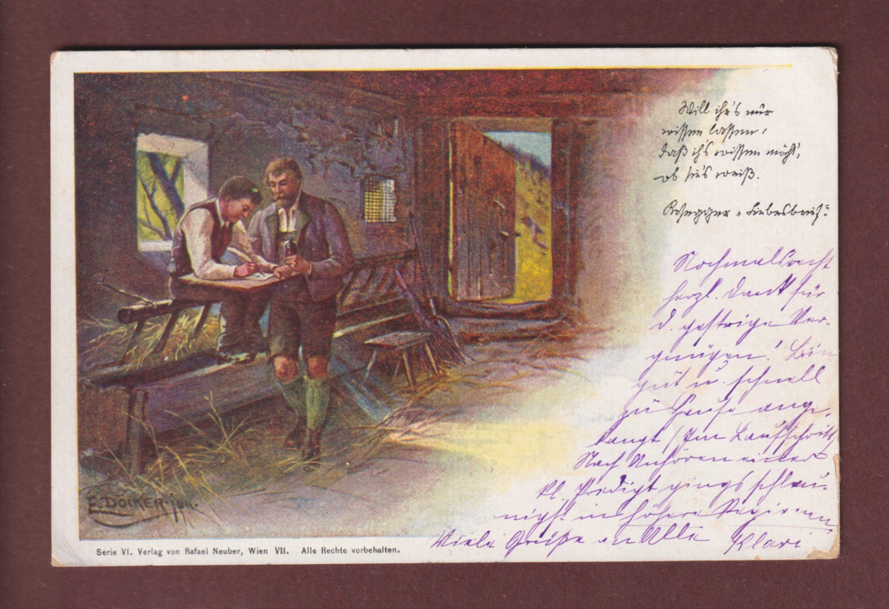 Cartoline postali: BAUERN / PAYSANS - 1900 – Usato da Pully venduto da nicecards-shop