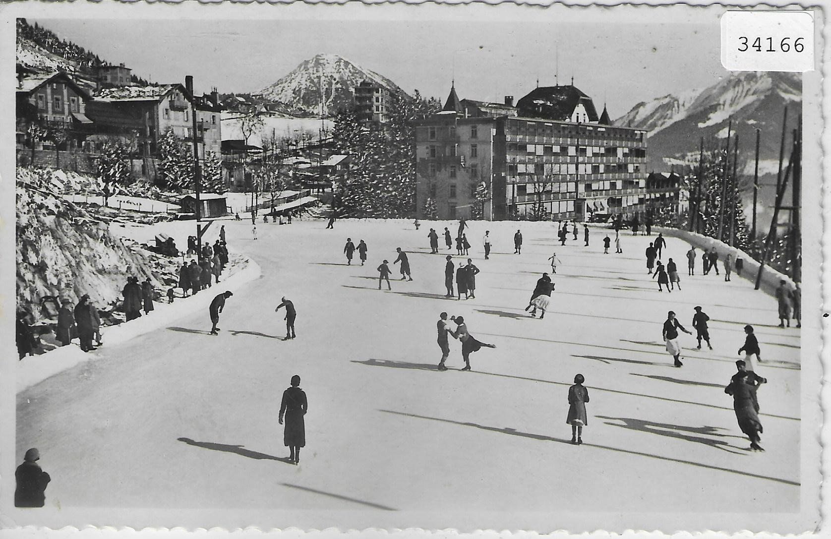 Cartoline postali: Leysin - Patinoire Eisbahn – Usato da Ettingen venduto da Kartenplanet