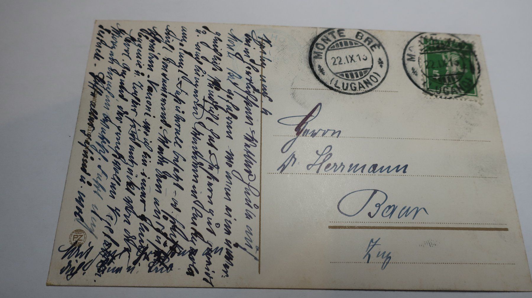 Ansichtskarten: Monte Bré Kulmhôtel 1913 – Gebraucht aus Cormoret von Pascalll2001 2