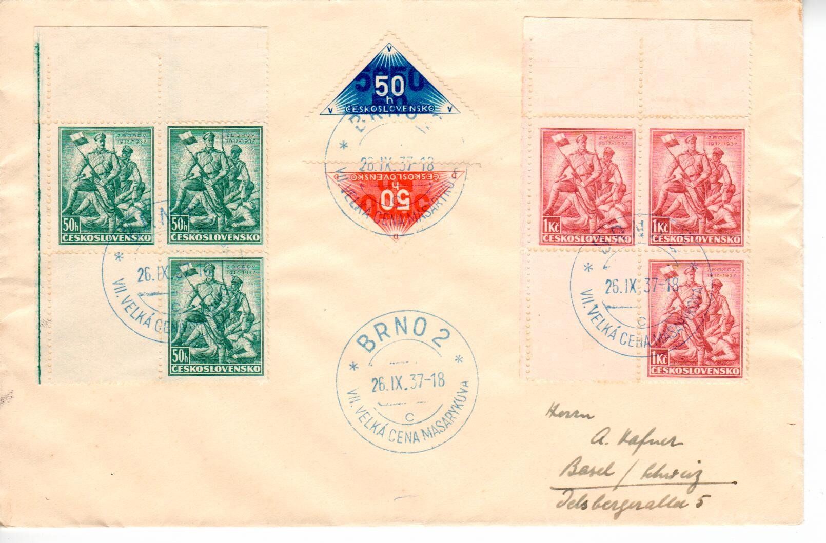 Tous les timbres: Tschechoslowakei  1937 – D'occasion à Wolhusen par Curver9