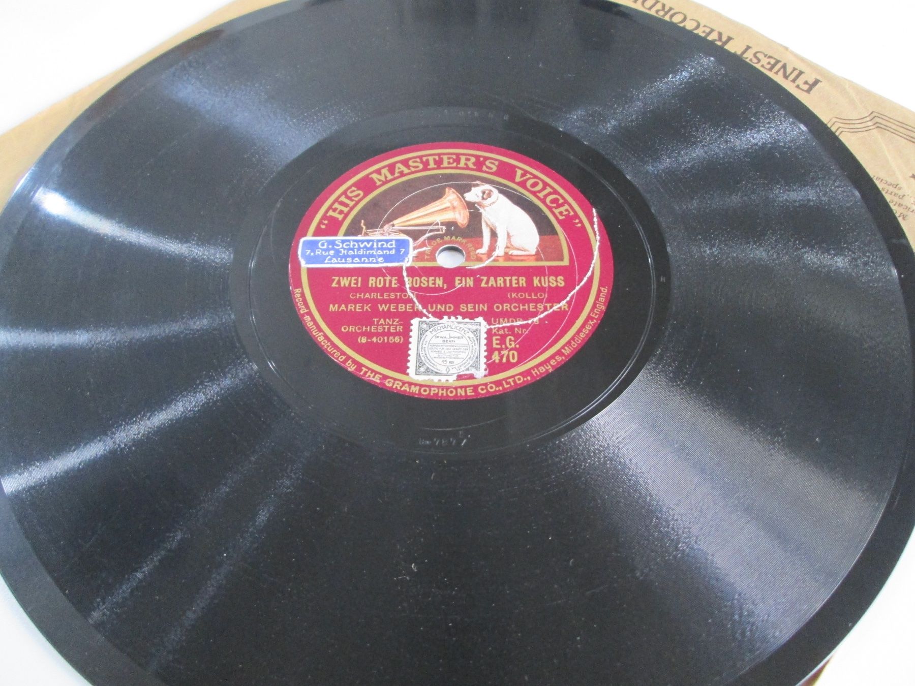 Schallplatten: DISQUES 78 TOURS – Gebraucht aus Lausanne von Leag 2