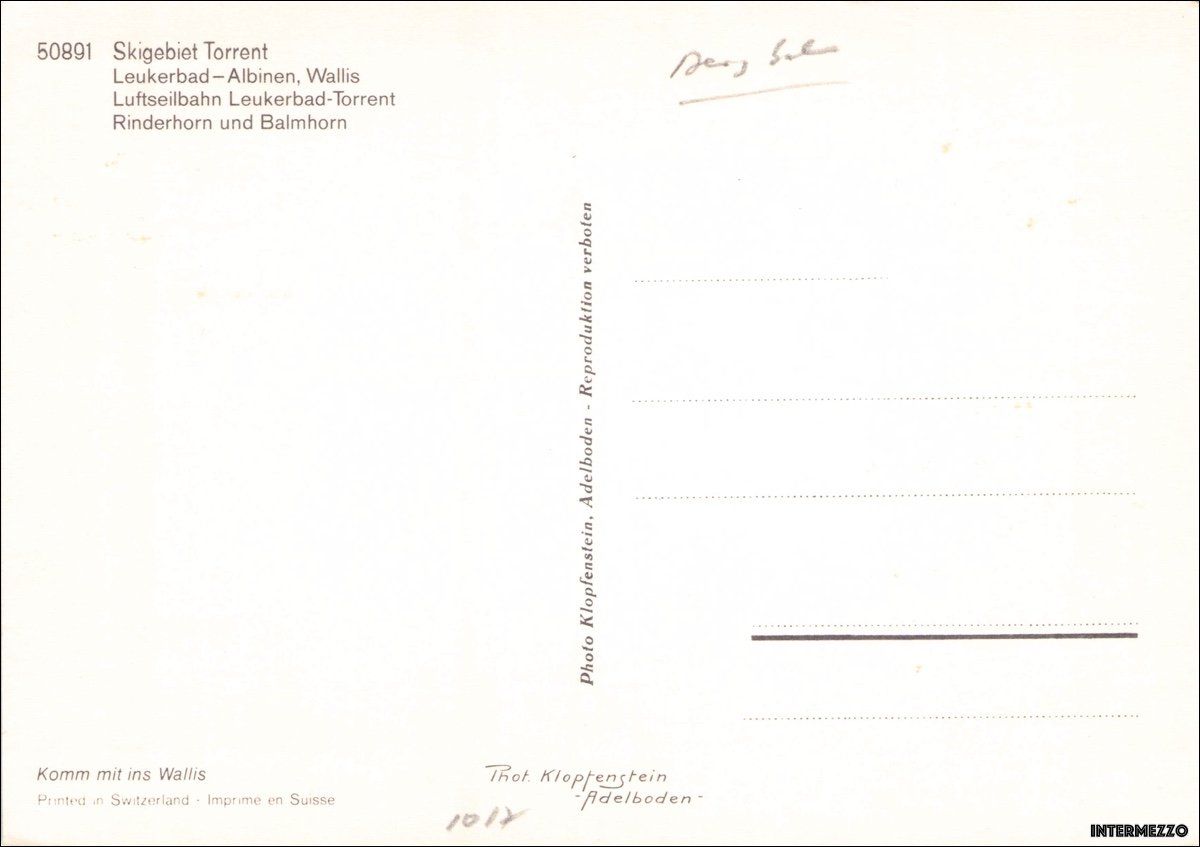Cartoline postali: Leukerbad VS // Seilbahn & Skigebiet Torrent – Usato da Basel venduto da intermezzo12 1
