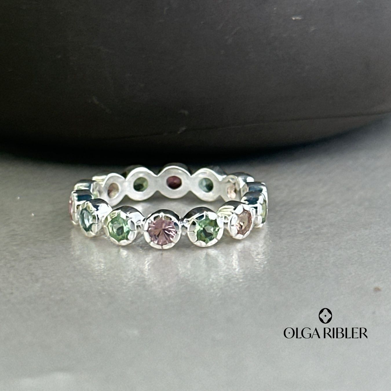 Olga Ribler Anelli: Memory Ring -Turmalinen  -  Sterling Silber 925 - Grösse 56 – Nuovo (secondo la descrizione) da Luzern venduto da Schmuckoutlet 6