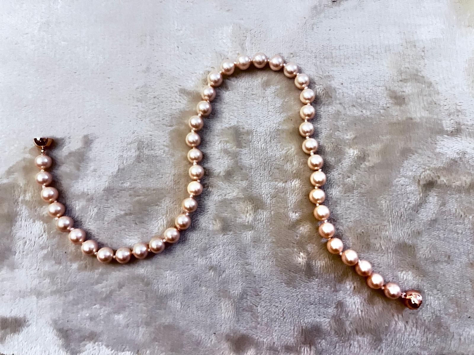 Perlen (unechte): Perlmutt Muschelkernperlenkette und Armband – Gebraucht aus Zürich von Abi220322 5