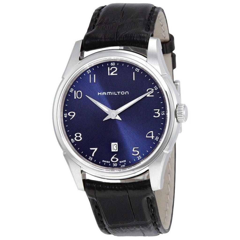Recherche montre cadran bleu, chiffres arabes blancs Hamilton-h38511743-jazzmaster-thinline