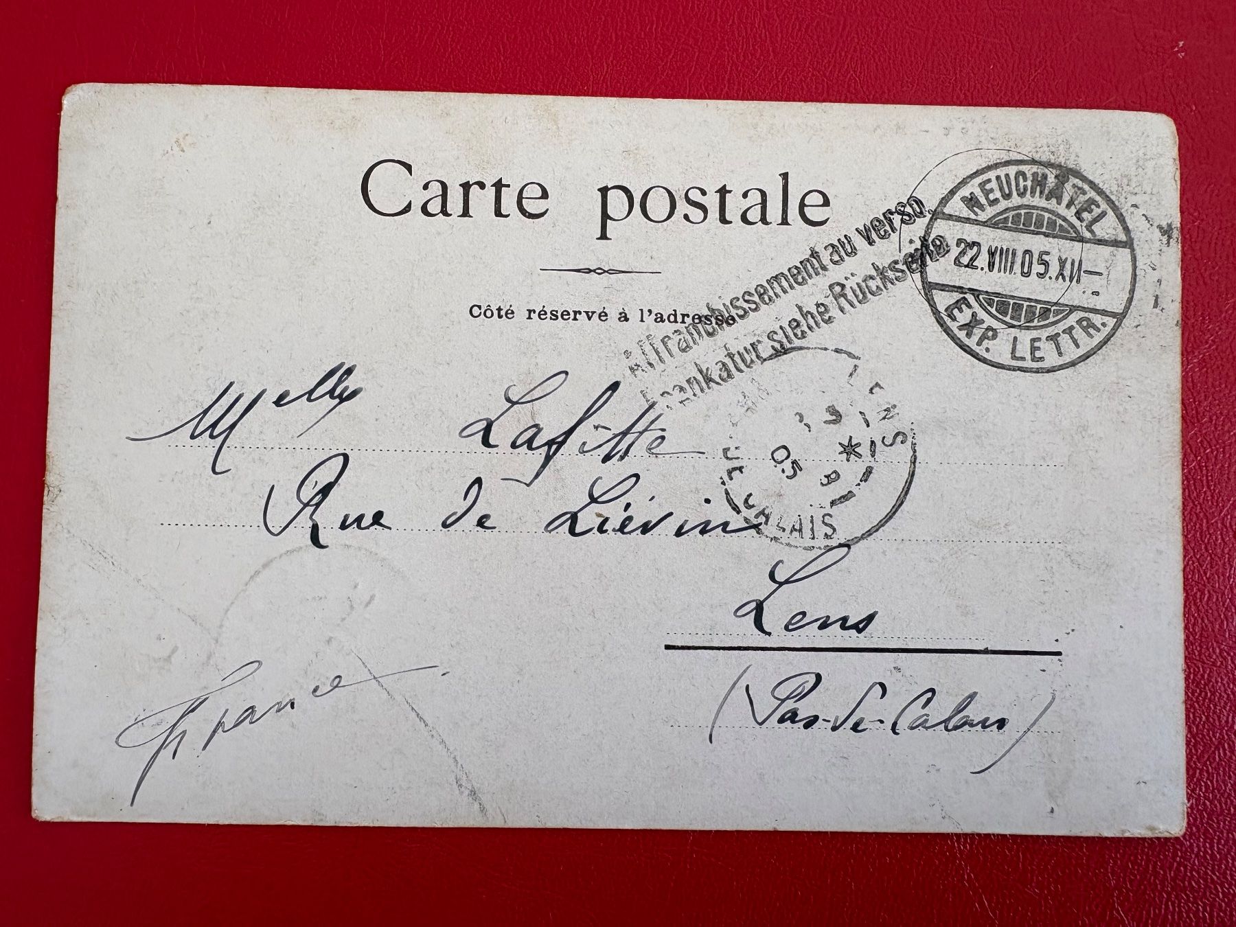 Cartoline postali: 1905 / Neuchâtel – Usato da St-Légier-La Chiésaz venduto da Theo005 1