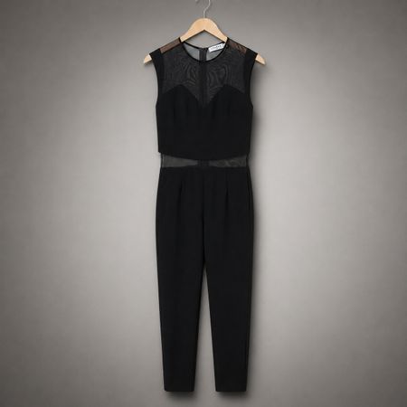 Sandro Combinaison Noire Transparence Taille 1