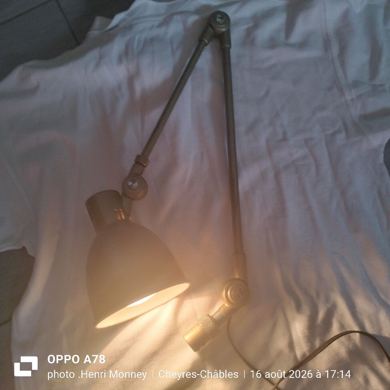 SBB/CFF/FFS Lampen: Lampe vintage ex CFF – Gebraucht aus Cheyres von Capitain 3