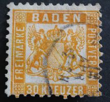 Baden MNr. 22a 30 Kr. gestempelt