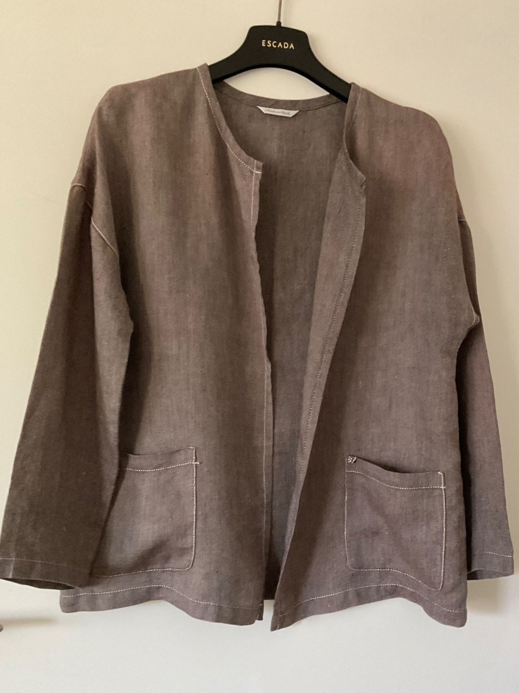 Max Mara Jacken: MAX MARA 100% Leinen oversize Jacke Gr 38 braun – Gebraucht aus Urdorf von alda02