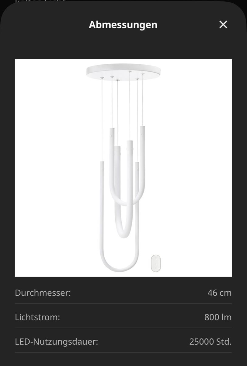 Ikea Kronleuchter & Deckenlampen: IKEA VARMBLIXT LED-Hängeleuchte – Gebraucht aus Schlieren von Philsimo 3
