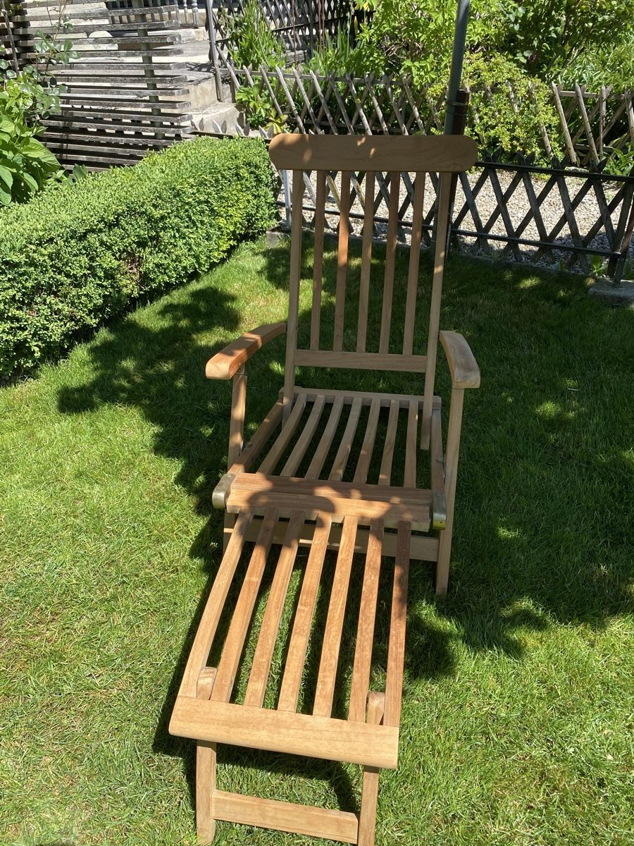 Sedie a sdraio: Gartenliege aus Teakholz – Usato da Sumiswald venduto da Nigeto 1