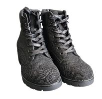 Catwalk Stiefeletten Glitzer schwarz Gr. 39 NEU