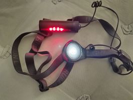 Lampe mit Rückenlicht (rot) und Frontlicht 