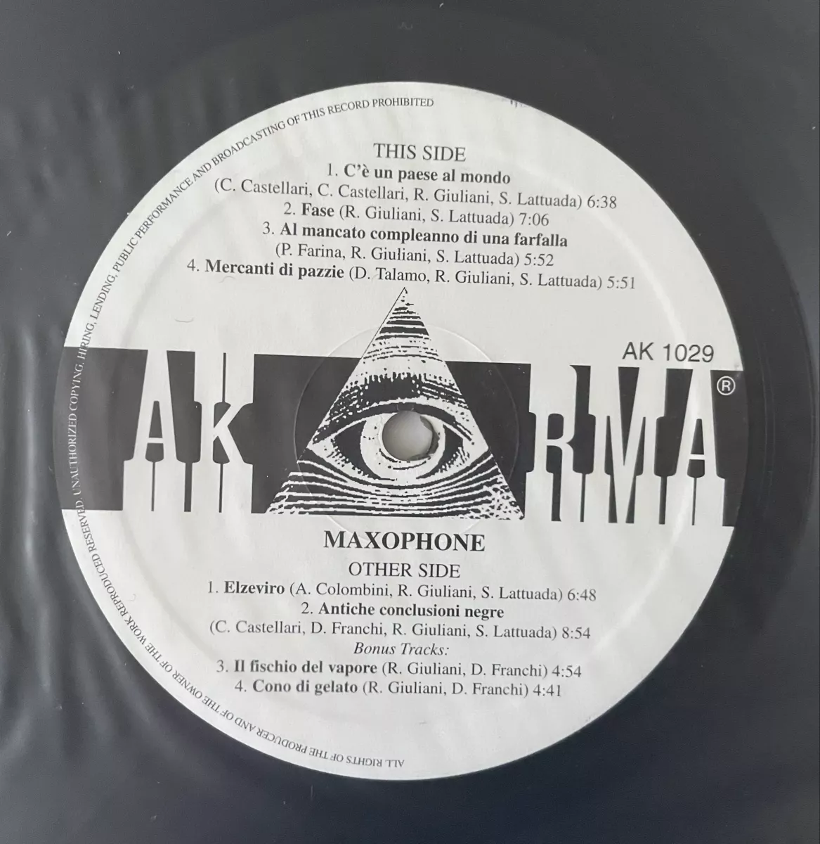 Dischi in vinile: Maxophone - same - AKARMA Vinyl LP – Usato da Olten venduto da Bluespapst 3