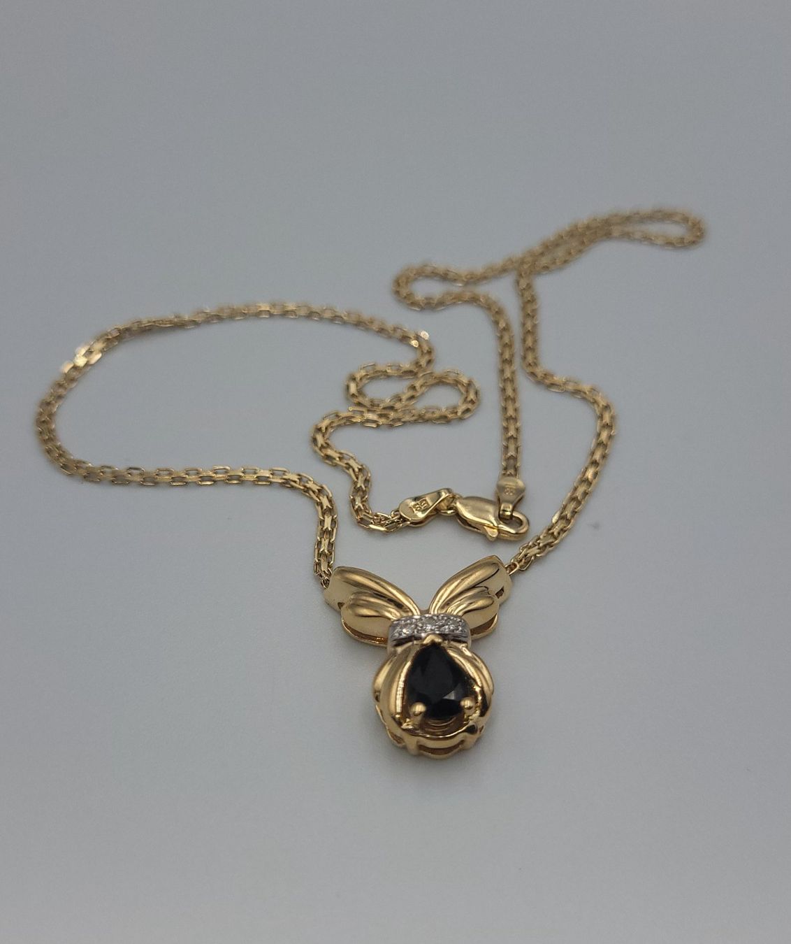 Catenine: Gold 585 Collier Mit Diamanten und Saphir – Usato da Wald ZH venduto da Dasilver 6