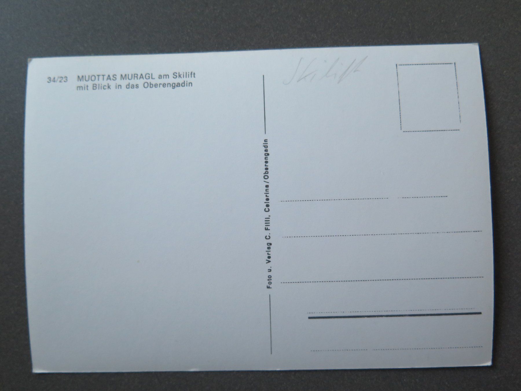 Cartoline postali: SAMEDAN - MUOTTAS MURAGL - SKILIFT – Usato da Wittenbach venduto da lipasal 1