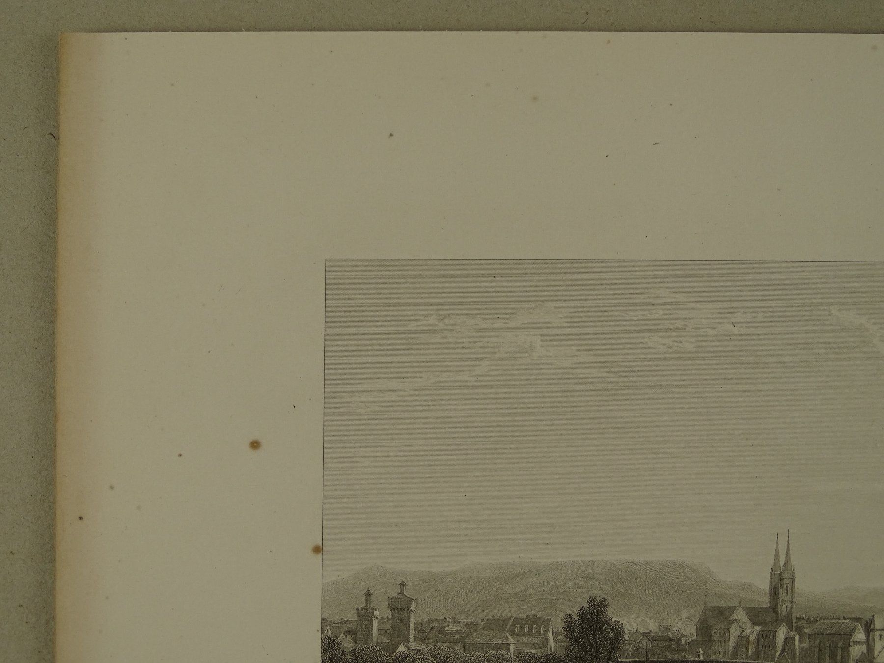 Gravures: BASEL, STAHLSTICH NACH BARTLETT 1836 – D'occasion à Grüningen par Kartensammler 3