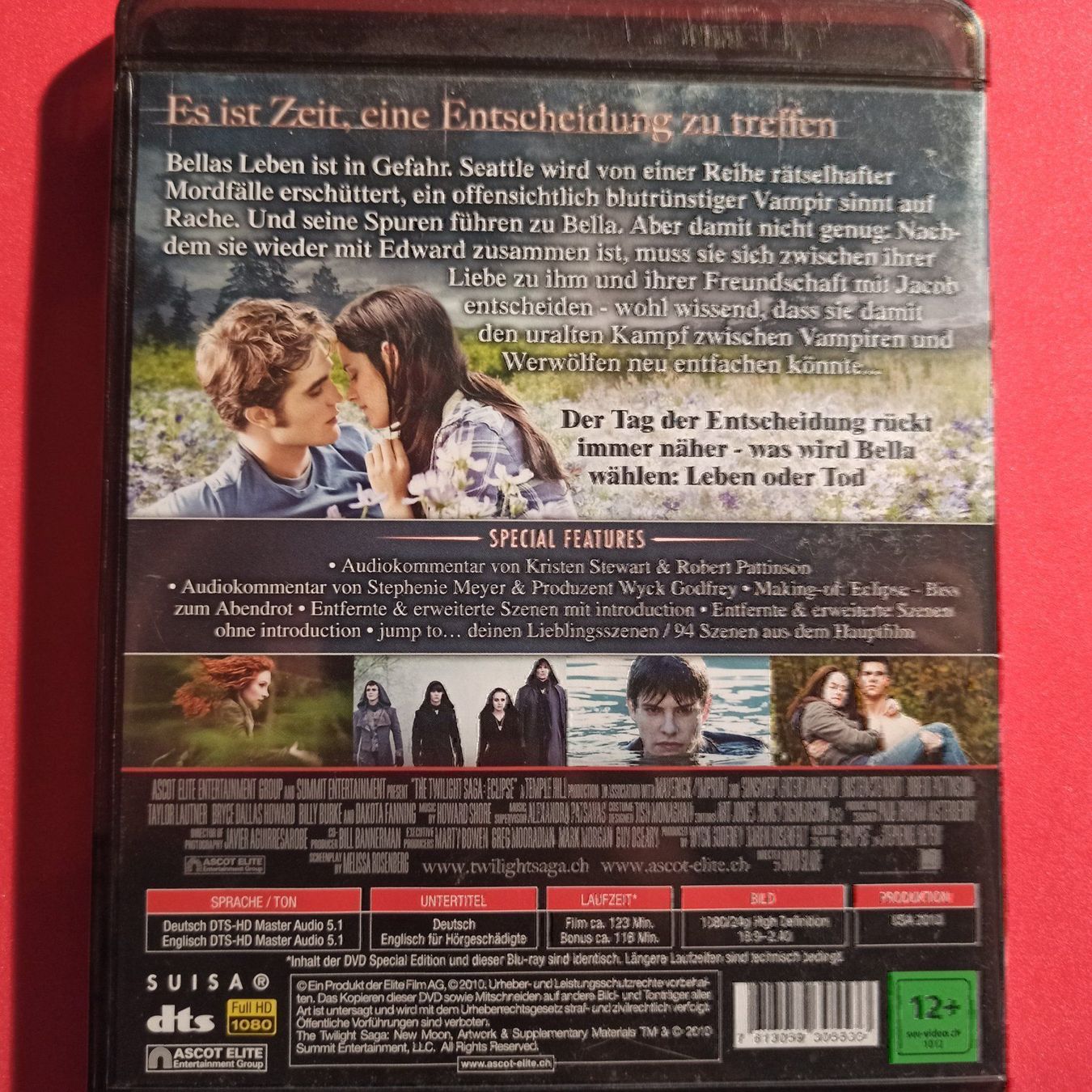 Tutti i DVDs: Eclipse - Biss zum Abendrot - (BLU-RAY) – Usato da Dübendorf venduto da kb86_MOVIE 1